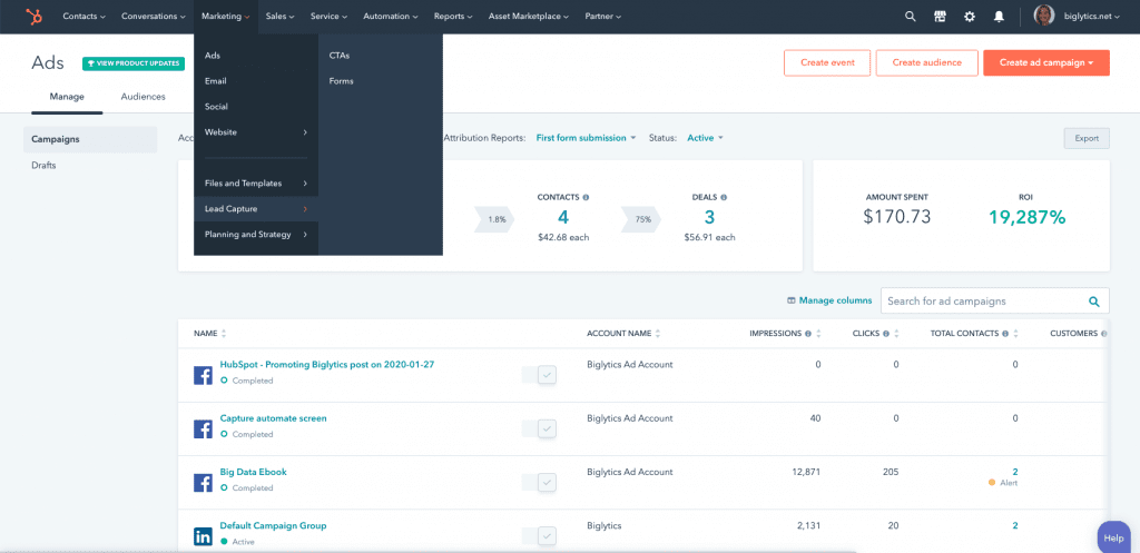 HubSpot comme outil d'automatisation du marketing