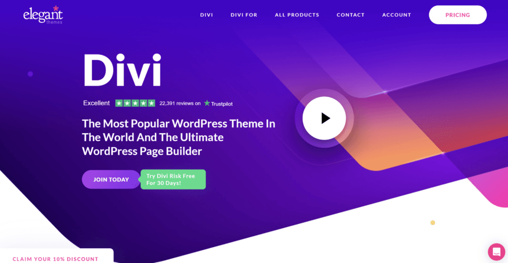 Thème WordPress Divi WooCommerce.