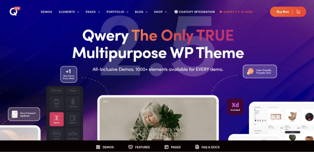 Thème WordPress Qwery WooCommerce.