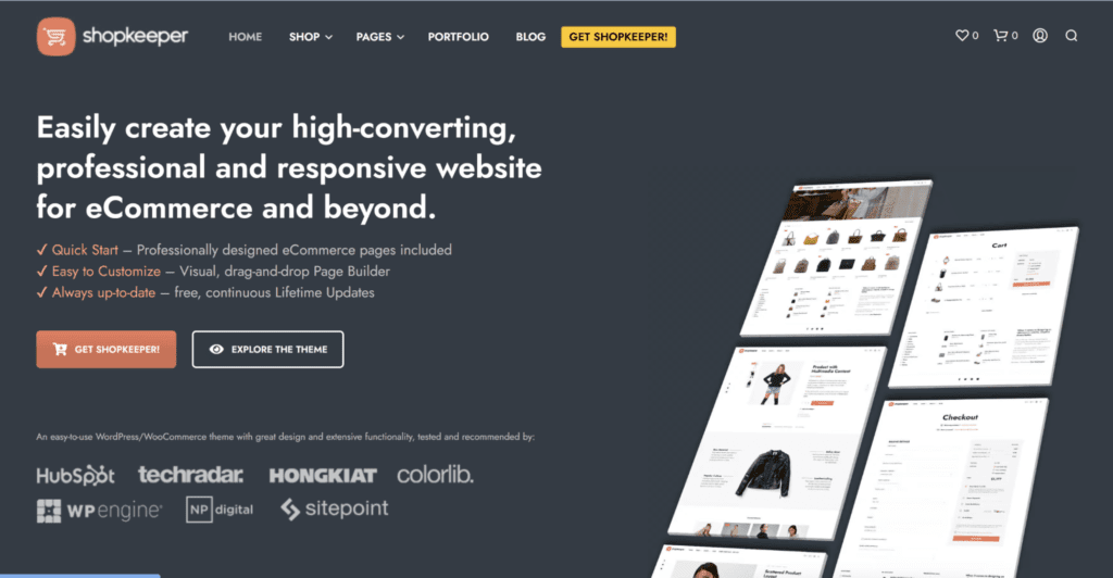 Thème WordPress Shopkeeper WooCommerce.