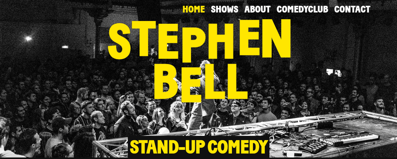 Le site web de Stephen Bell utilise un en-tête personnalisé qui nécessite un titre de page caché.