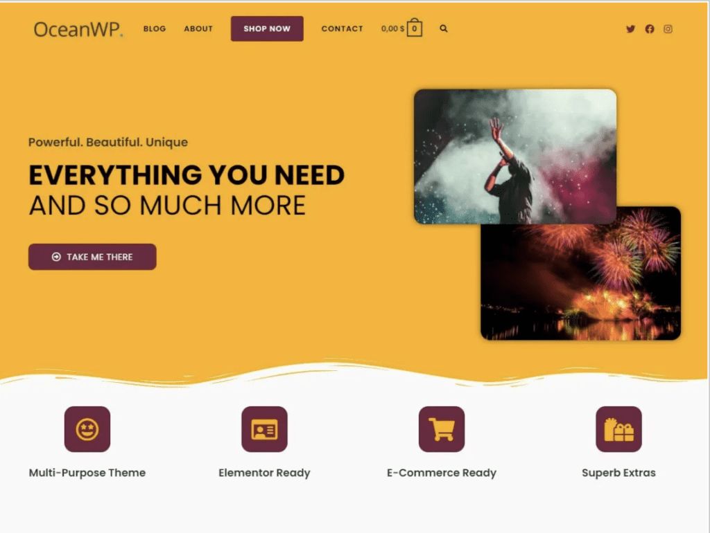Thème woocommerce wp ocean