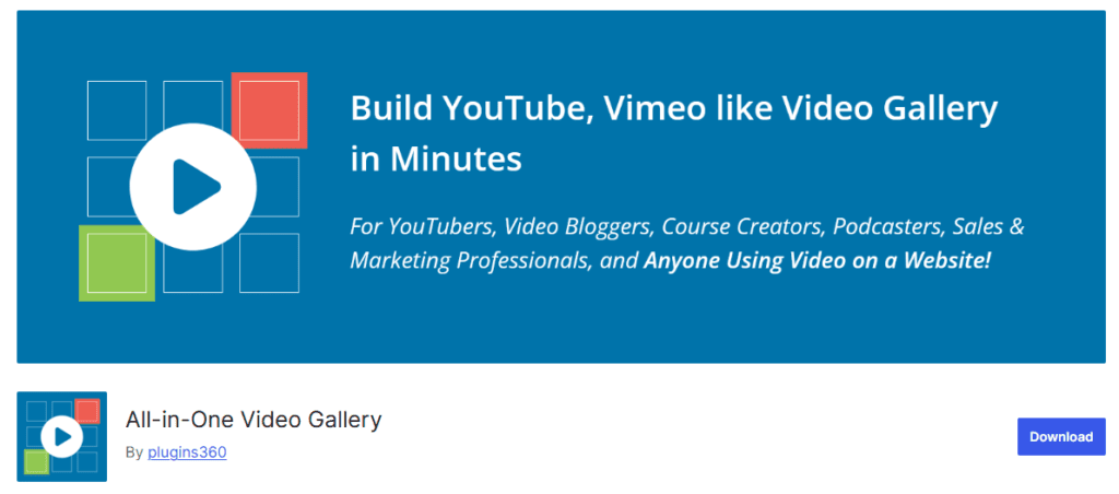 Galerie de vidéos tout-en-un