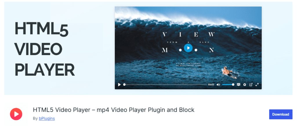 Lecteur vidéo HTML5 - Lecteur MP4, Lecteur vidéo pour WordPress