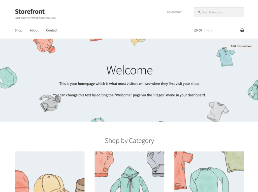 Thème wp woocommerce storefront