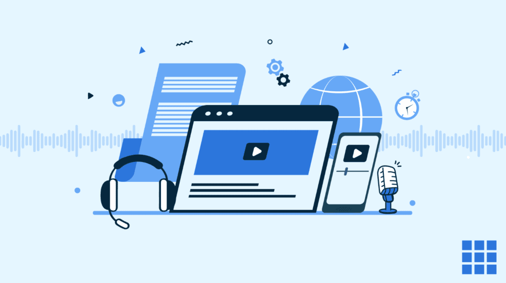 Illustration de la création d’un site web de podcast