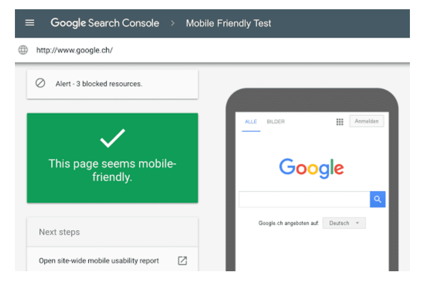 Test Google Mobile-Friendly