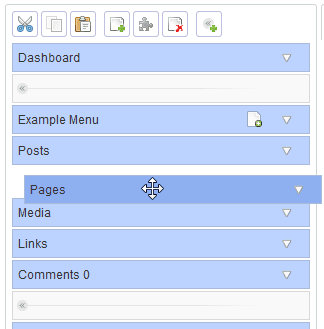 Réorganiser le menu