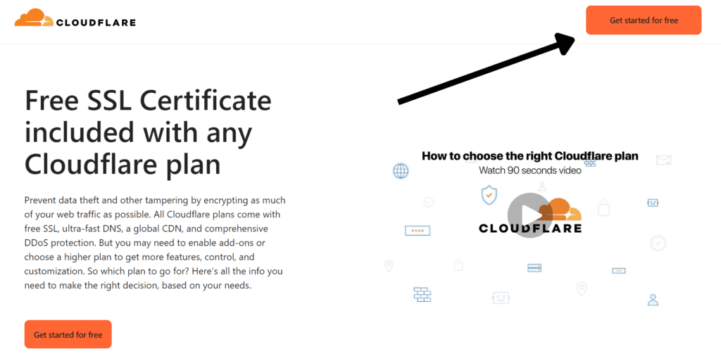 S’inscrire pour créer un compte Cloudflare