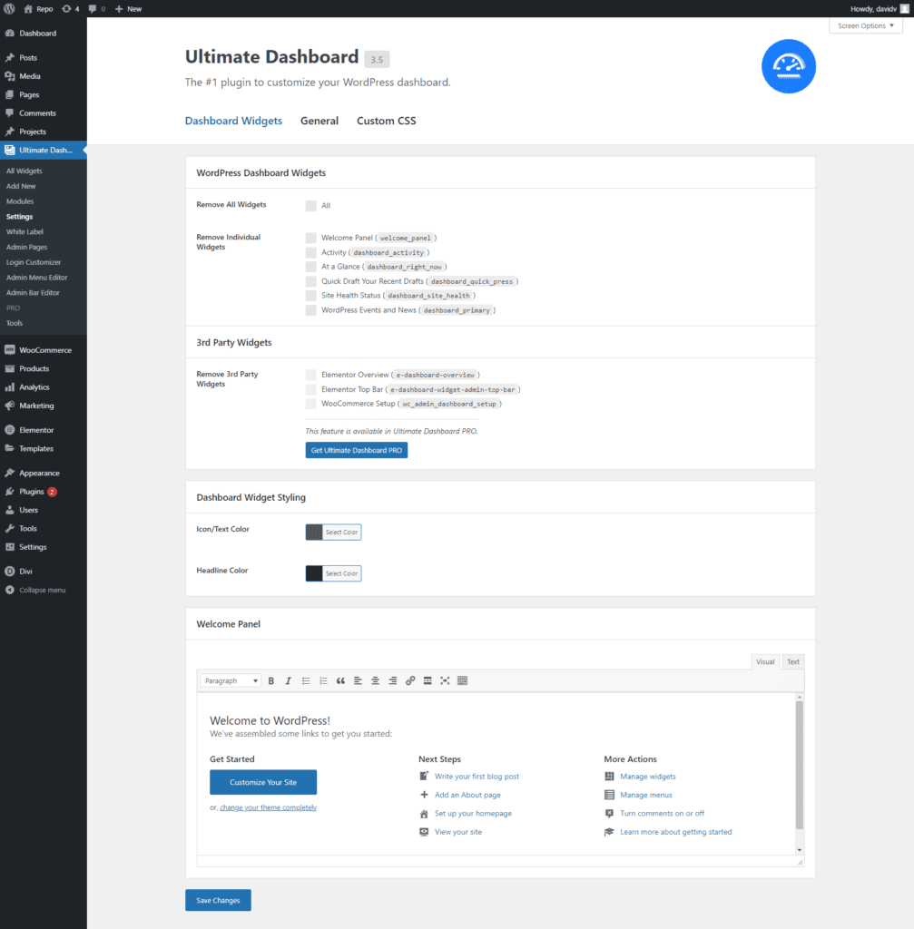 Widgets de tableau de bord ultimes