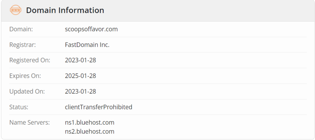 Infos Whois