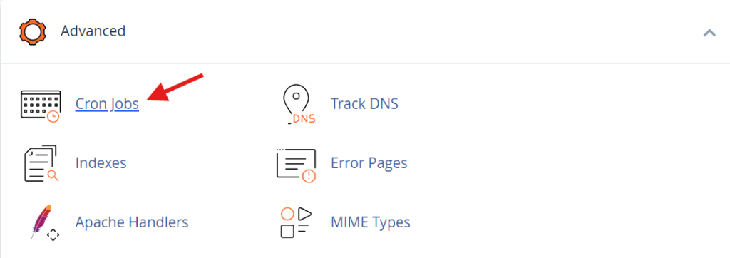 Tableau de bord cPanel