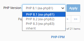 Ajustez les paramètres PHP si nécessaire