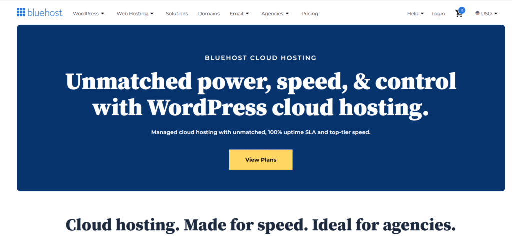 Hébergement cloud Bluehost