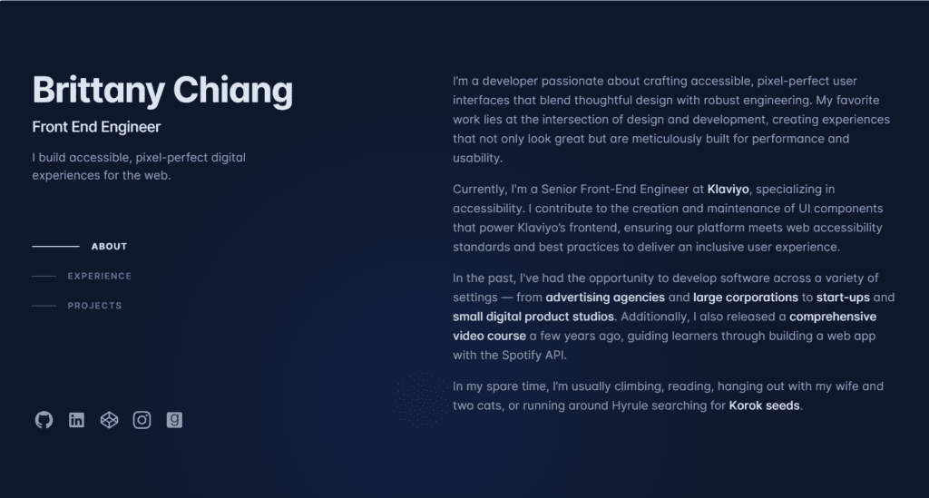 Portfolio de BrittanyChiang.com
