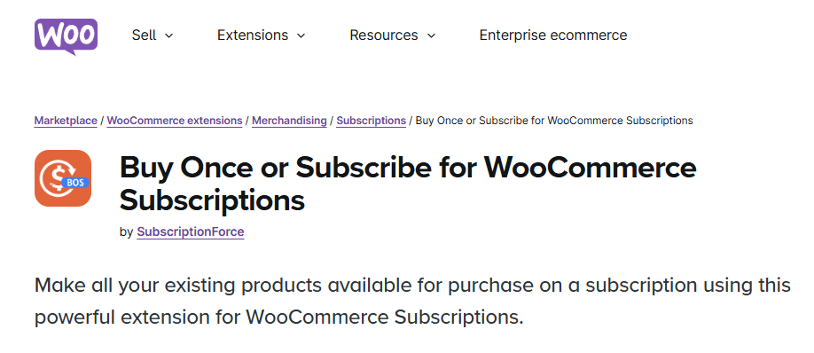 Achetez une fois ou abonnez-vous à des abonnements WooCommerce