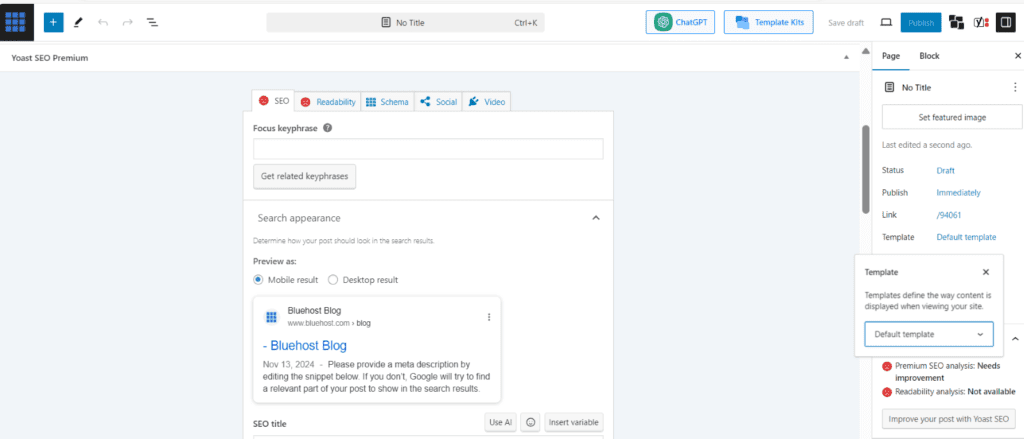 Modèle de page WordPress personnalisé