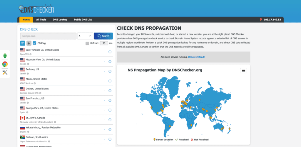 Problèmes DNS