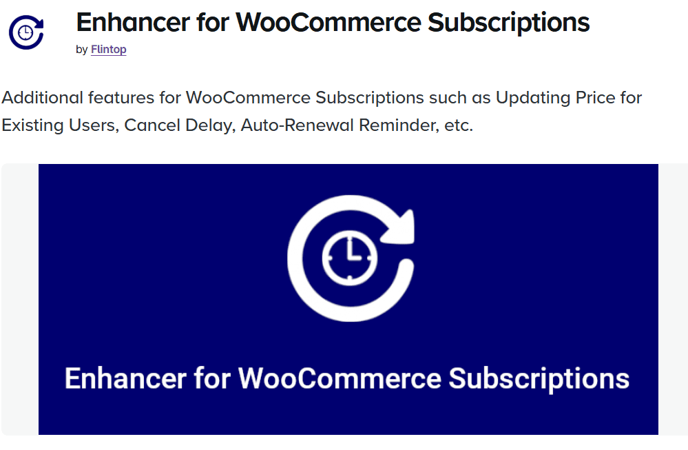 Enhancer pour les abonnements WooCommerce