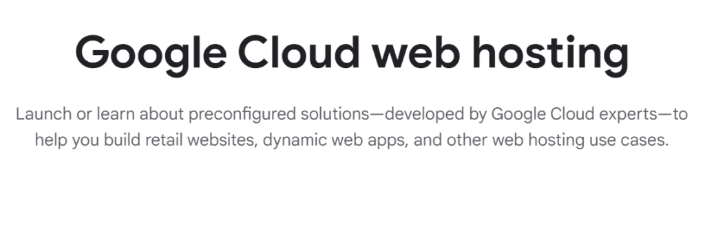 Hébergement Google Cloud