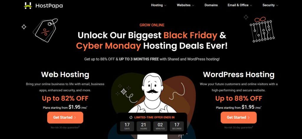 Host Papa site web Black Friday vente