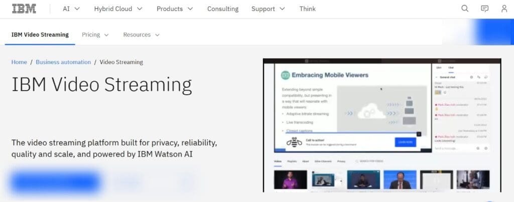 Streaming vidéo IBM