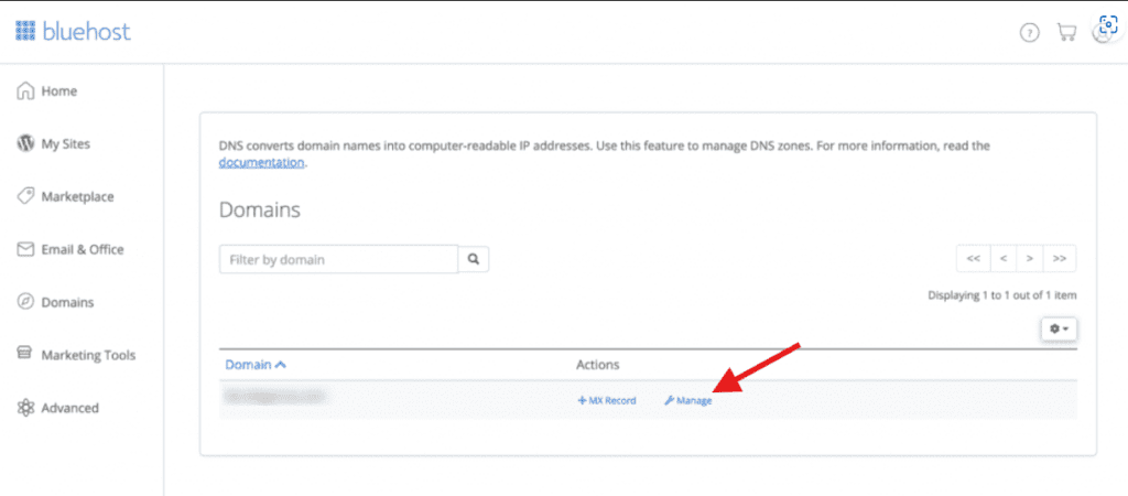 gestion d’un domaine dans cPanel