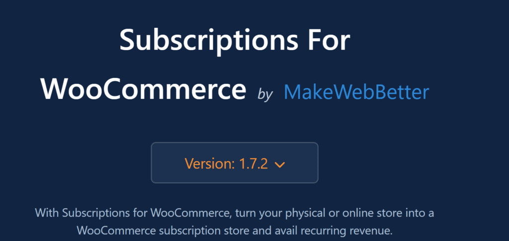 Abonnements pour WooCommerce par MakeWebBetter