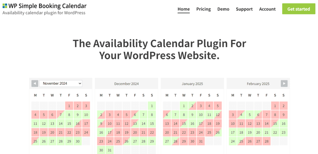Calendrier de réservation simple WP  