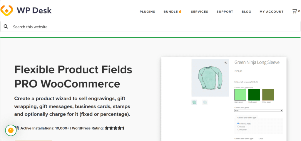 WP Desk Champs de produits flexibles