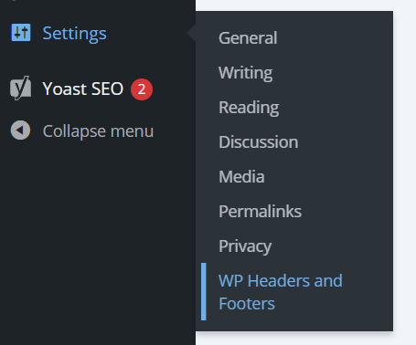 accéder aux en-têtes et pieds de page WP