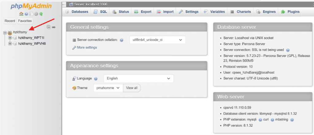 Panneau WordPress