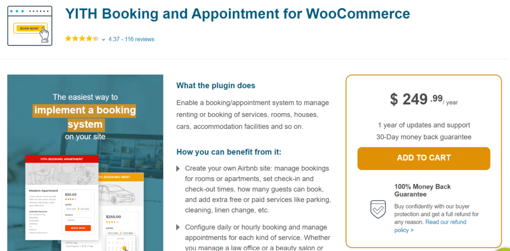 YITH WooCommerce Réservation et rendez-vous