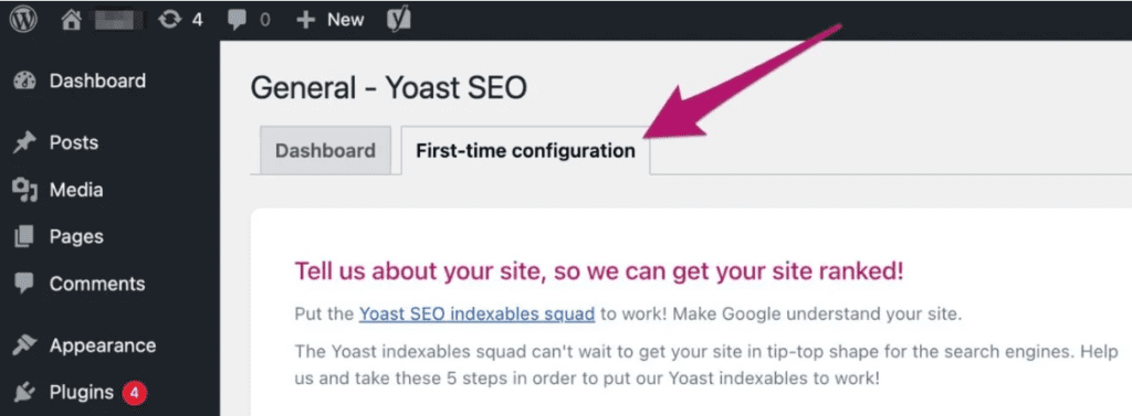Configurer Yoast SEO pour la première fois