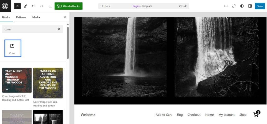 Personnaliser l’en-tête WordPress : ajouter une image à l’aide du bloc de couverture