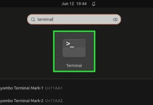 Ouvrir un terminal