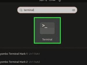 Ouvrez le terminal