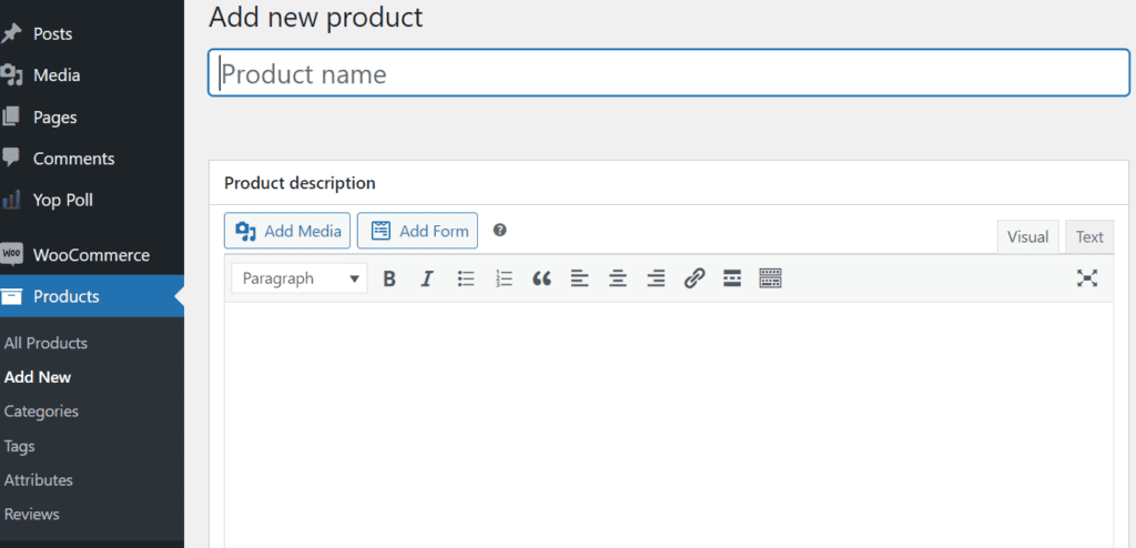 Définir le type de produit