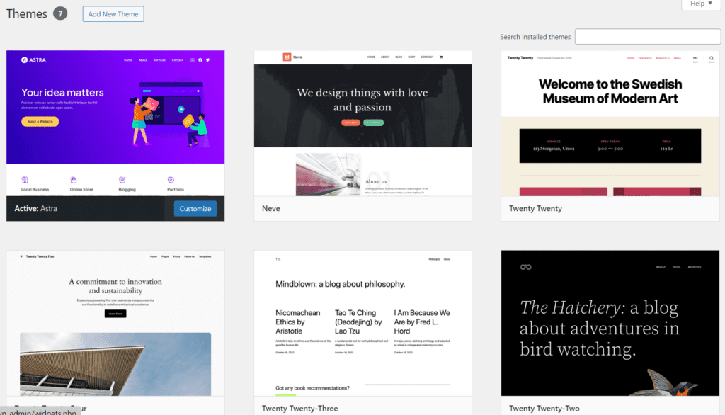 Thèmes WordPress