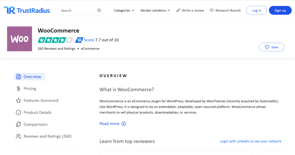 Avis sur TrustRadius WooCommerce