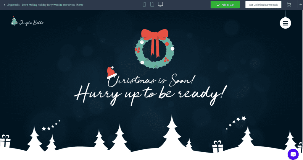 Site web sur le thème de Noël