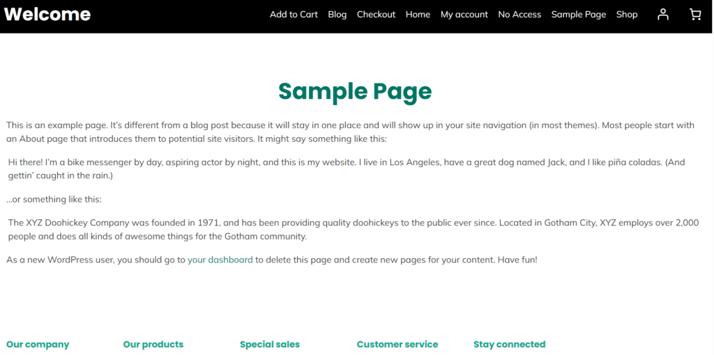 exemple de page web