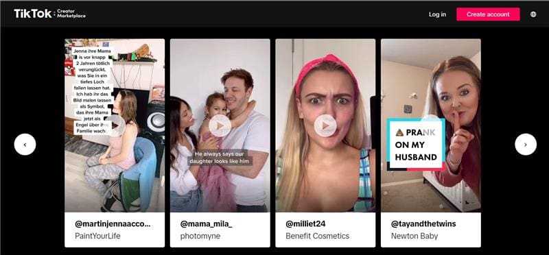 Marché des créateurs TikTok
