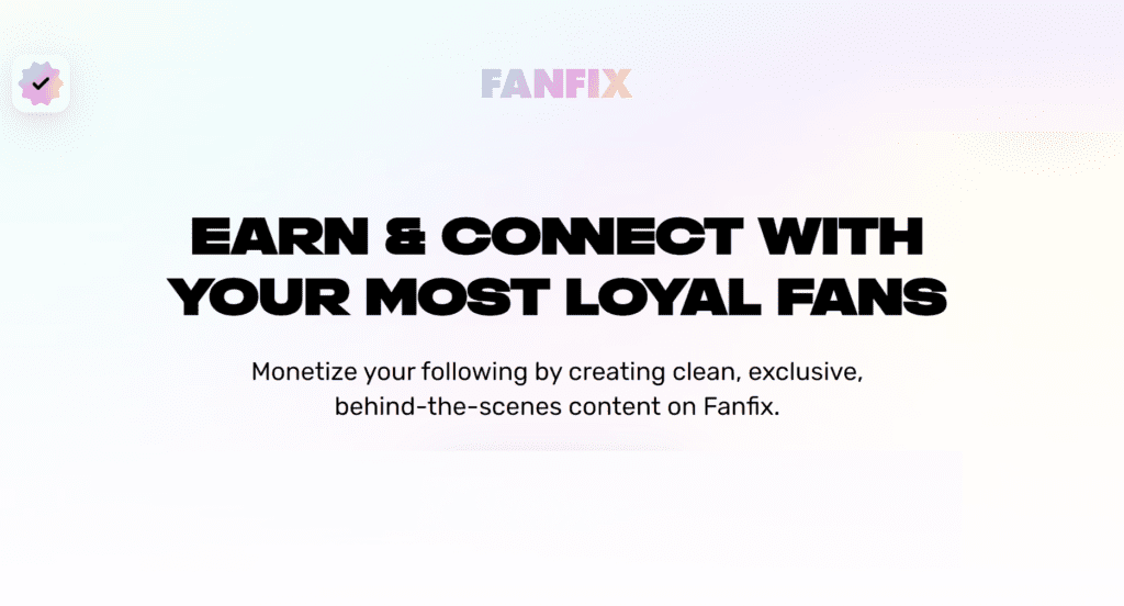 page du site web de fanfix