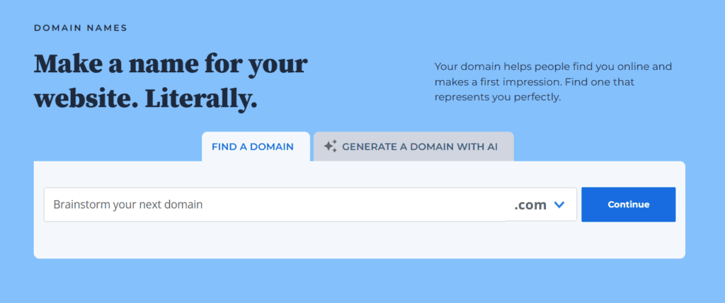 Enregistrement de domaine avec Bluehost