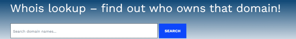 Recherche WHOIS Bluehost