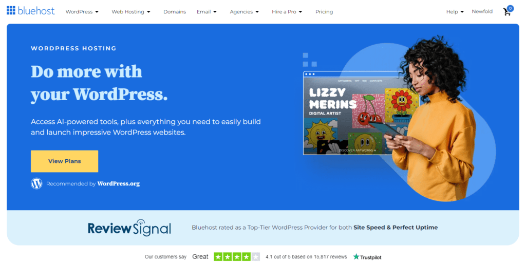Hébergement WordPress Bluehost