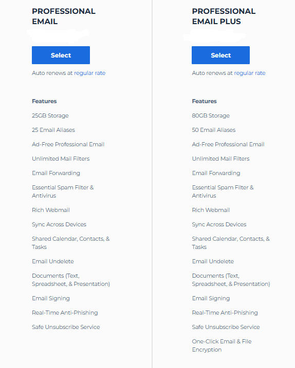 E-mail professionnel Bluehost