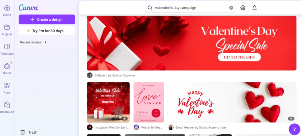 Campagnes d’affiliation pour la Saint-Valentin