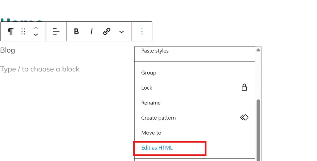 Bloc HTML